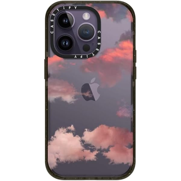CASETiFY Impact Case for iPhone 14 Pro - Clouds - Glossy Black Re